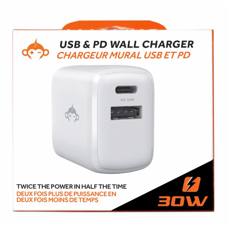 MonkeyZ 2 Port USB A/C Wall Charger