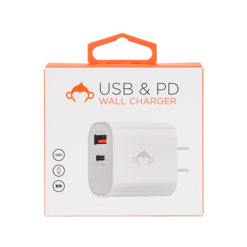 MonkeyZ 2 Port USB A/C Wall Charger (Pack of 12)