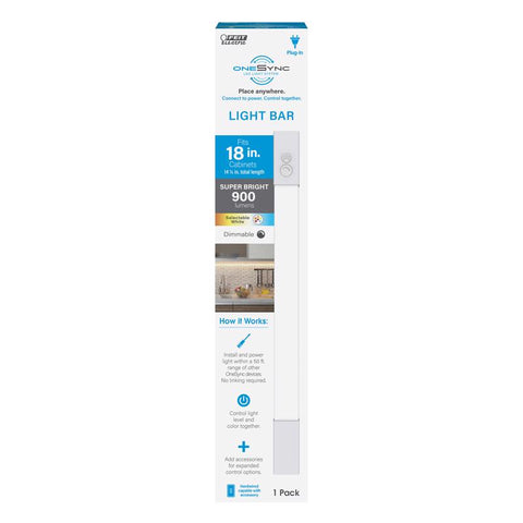 Feit 18 in. L White Plug-In LED Under Cabinet Light Strip 900 lm