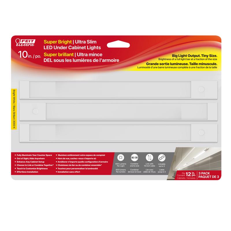 Feit 10 in. L White Plug-In LED Under Cabinet Light w/Grow Mode 400 lm