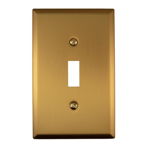 Amerelle Oxford Brushed Gold 1 gang Steel Toggle Wall Plate 1 pk