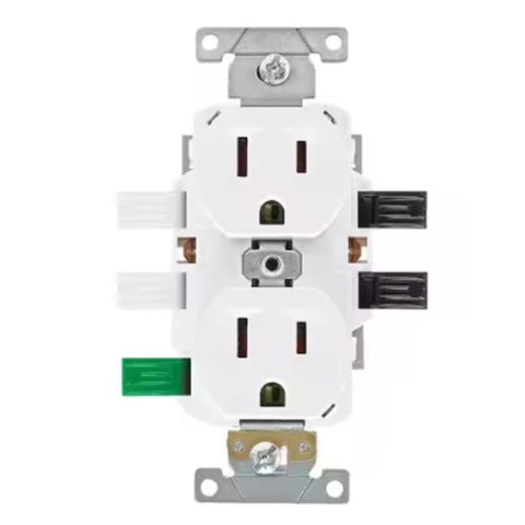 Leviton Lever Edge 20 amps 125 V White Outlet 10 pk