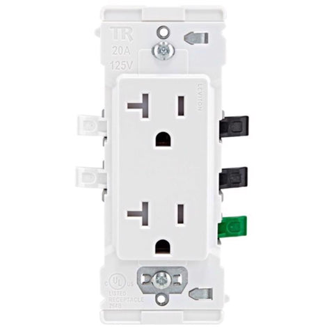 Leviton Lever Edge 20 amps 125 V White Outlet 5-20R 10 pk