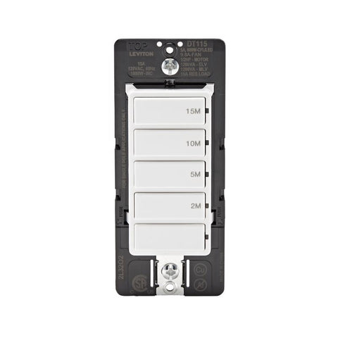 Leviton Decora Indoor Wall Switch Timer 120 V White