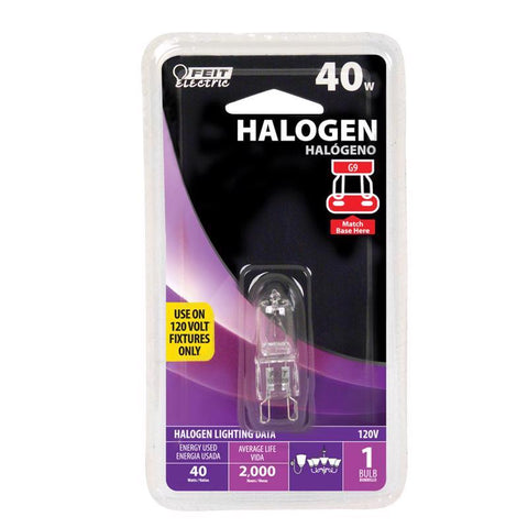 Feit 40 W T4 Tubular Halogen Bulb 470 lm Warm White 12 pk