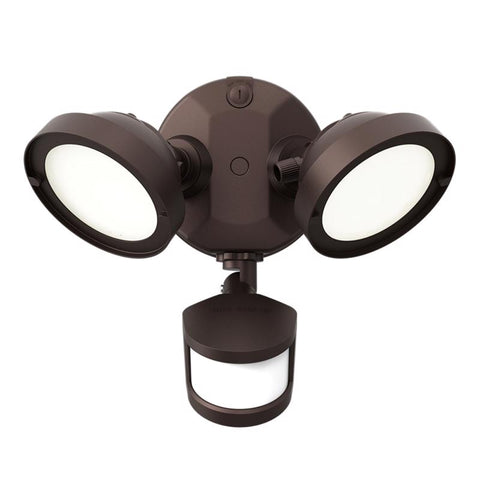 Halo Motion-Sensing Hardwired LED Bronze Floodlight