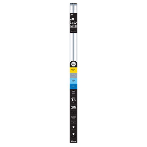 Feit Linear Adjustable White 48 in. Bi-Pin T8 LED Tube 32 Watt Equivalence 2 pk (Pack of 10)