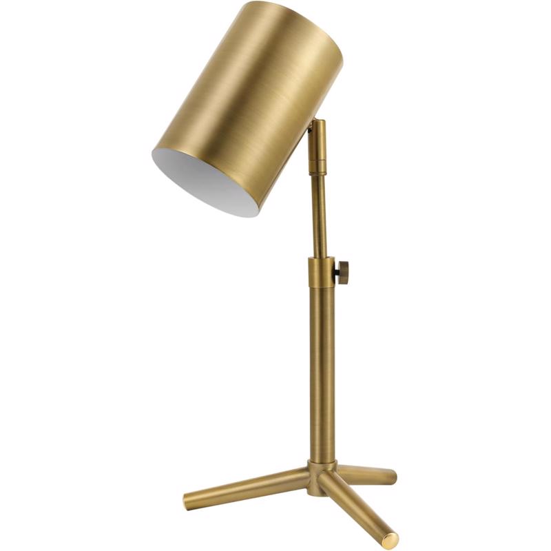 Globe Electric 19 in. Matte Brass Desk Lamp