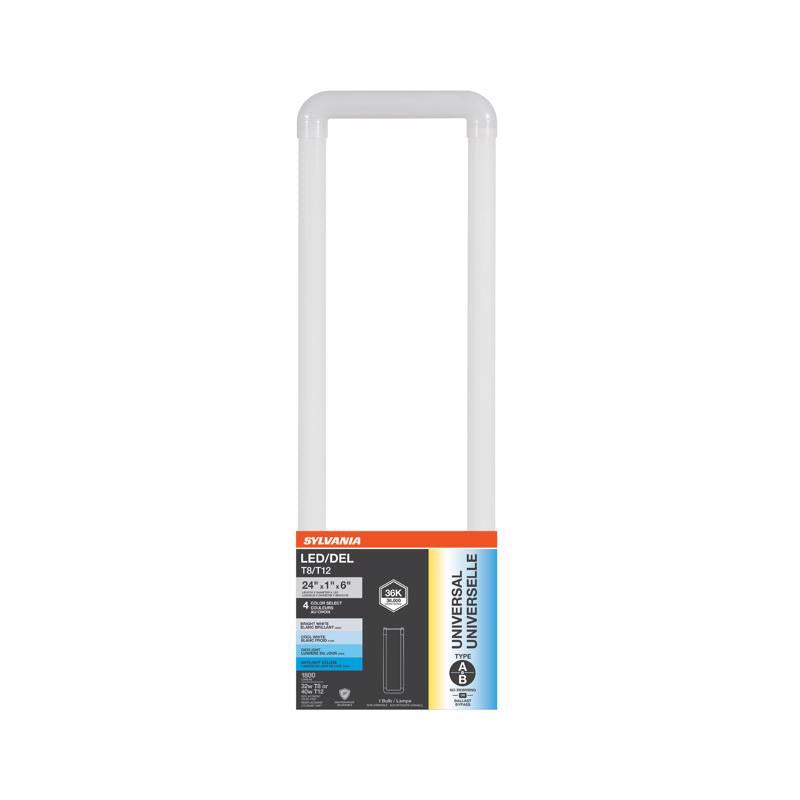 Sylvania T8 4CCT 24 in. Medium Bi-Pin U Bend LED Tube 32 Watt Equivalence 1 pk