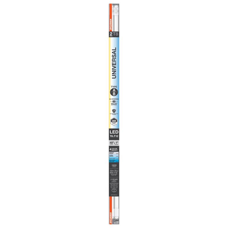 Sylvania T8 CCT 48 in. Medium Bi-Pin Linear LED Tube 32 Watt Equivalence 1 pk