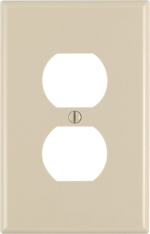 Leviton Ivory 1 gang Nylon Duplex Wall Plate 1 pk (Pack of 20)