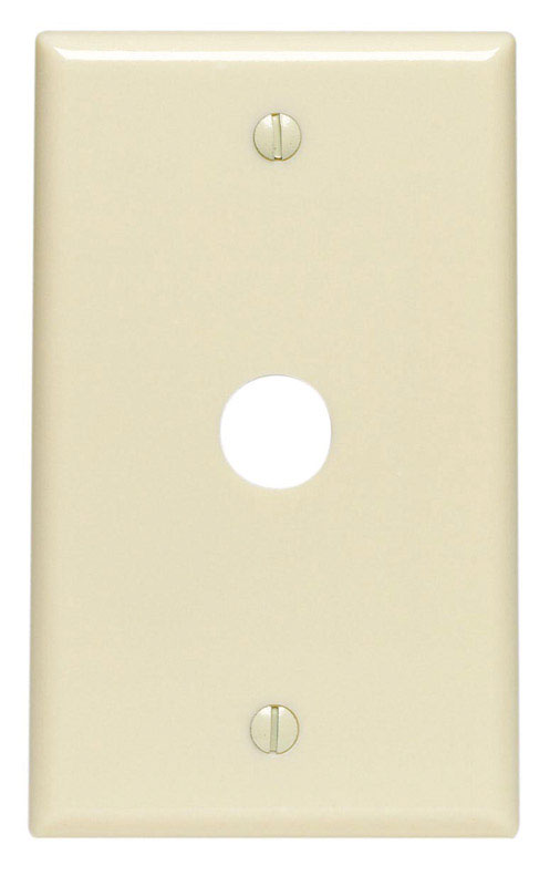 Leviton Ivory 1 gang Thermoset Plastic Cable/Telco Wall Plate 1 pk