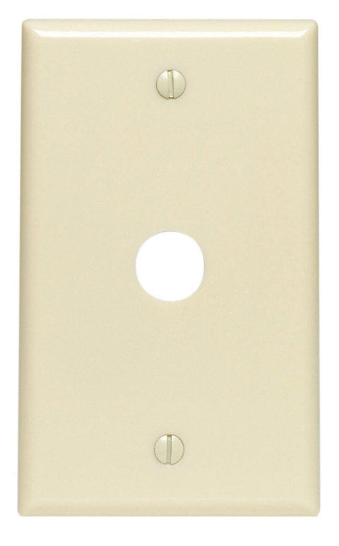 Leviton Ivory 1 gang Thermoset Plastic Cable/Telco Wall Plate 1 pk
