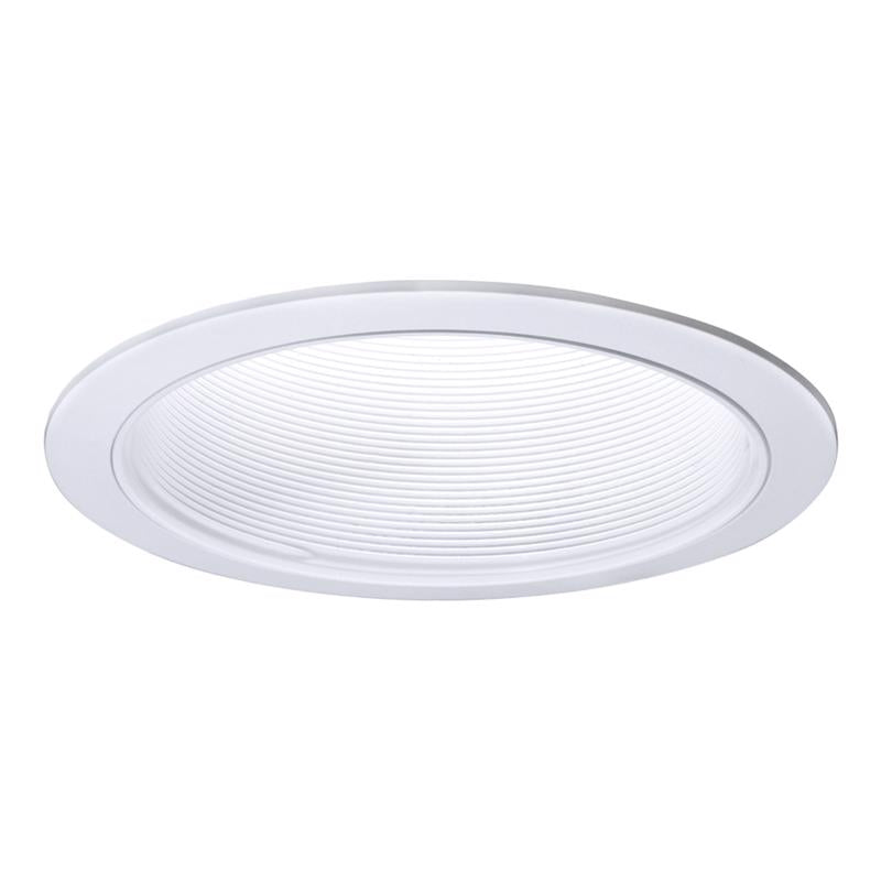 Halo Matte White 6 in. W Metal Recessed Baffle and Trim