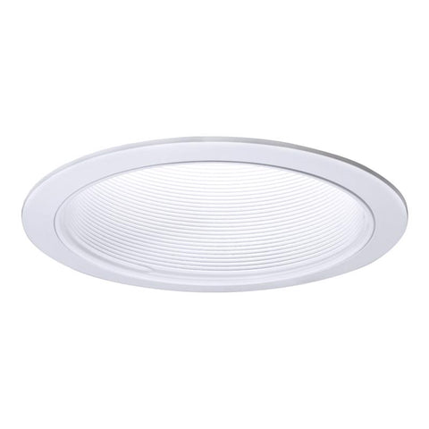 Halo Matte White 6 in. W Metal Recessed Baffle and Trim