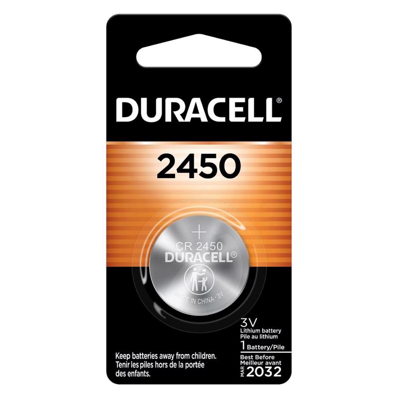 Duracell Lithium Coin 2450 3 V 600 mAh Medical Battery 1 pk (Pack of 6)