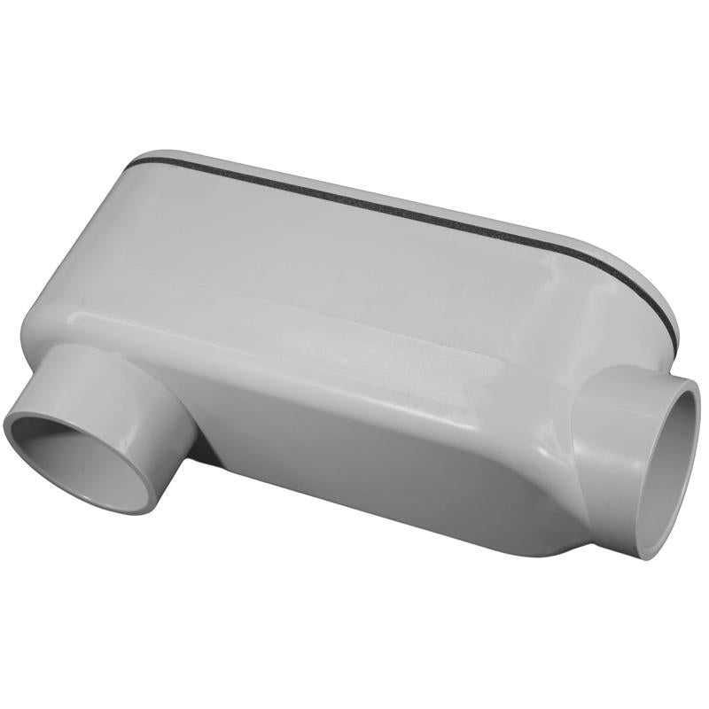 Cantex 1-1/4 in. D PVC Conduit Body For PVC 1 pk