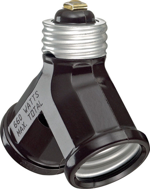 Adaptador de toma de base media de plástico Leviton, 1 ud. (paquete de 10)