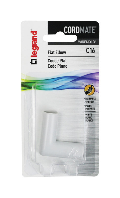 Legrand CordMate 1.63 in. L Flat Elbow 1 pk