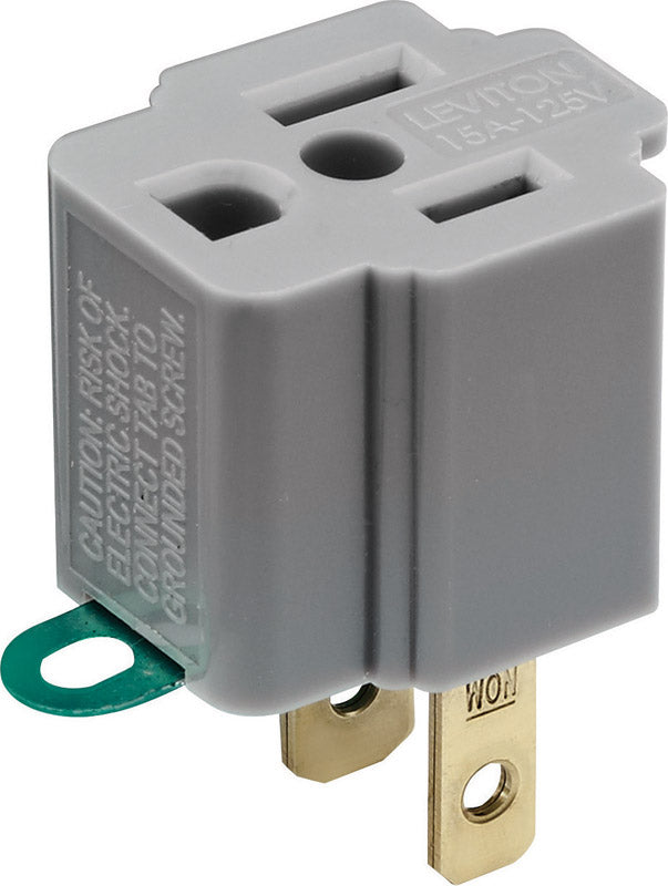 Leviton Polarized 1 outlets Outlet Adapter 1 pk (Pack of 30)