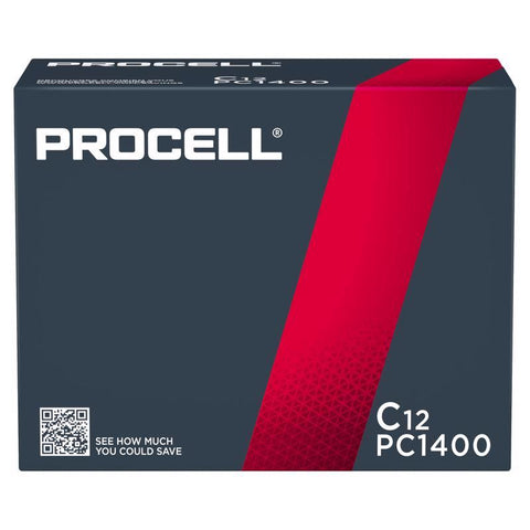 Procell 2.0 C Alkaline Batteries 12 pk Boxed