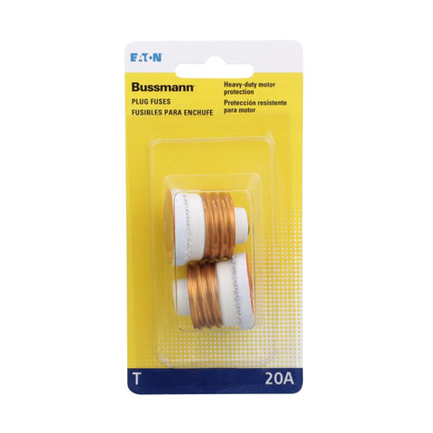Bussmann 20 amps Time Delay Plug Fuse 2 pk