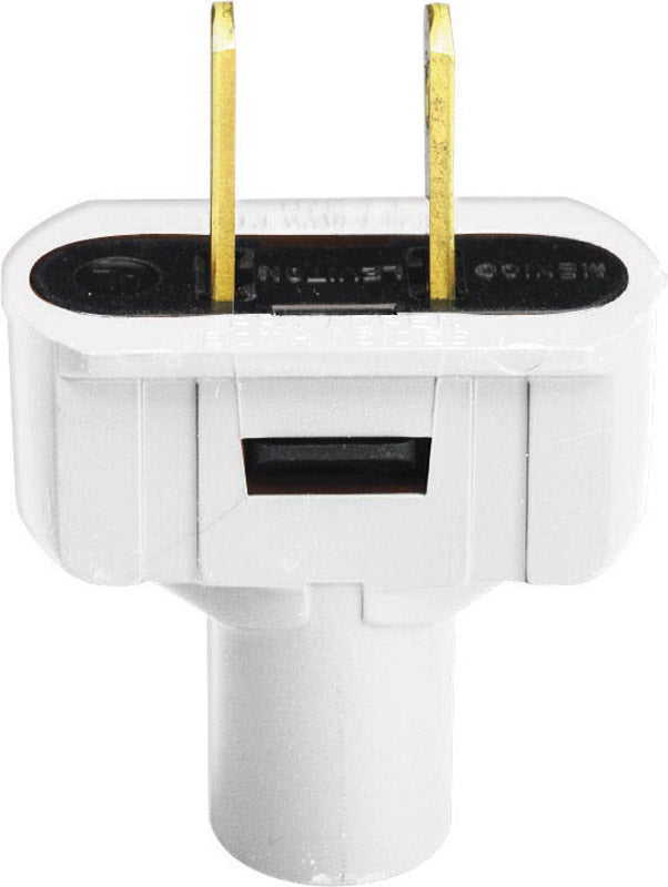 Leviton Residential Vinyl Straight Blade Plug 1-15P 18-14 AWG 2 Pole 2 Wire (Pack of 25)