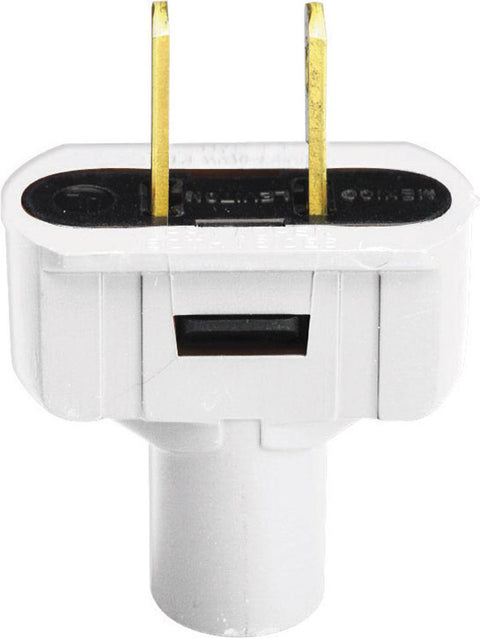 Leviton Residential Vinyl Straight Blade Plug 1-15P 18-14 AWG 2 Pole 2 Wire (Pack of 25)