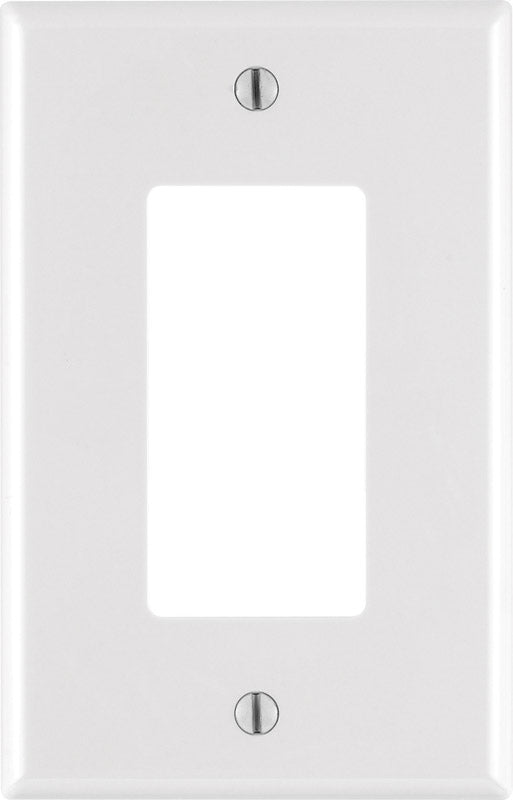 Leviton Decora White 1 gang Nylon Decorator Wall Plate 1 pk (Pack of 20)