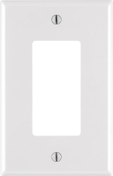 Leviton Decora White 1 gang Nylon Decorator Wall Plate 1 pk (Pack of 20)