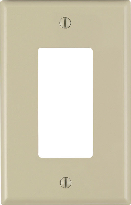 Leviton Ivory 1 gang Nylon Decorator Wall Plate 1 pk (Pack of 20)