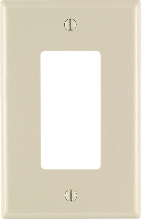 Leviton Light Almond 1 gang Nylon Decorator Wall Plate 1 pk