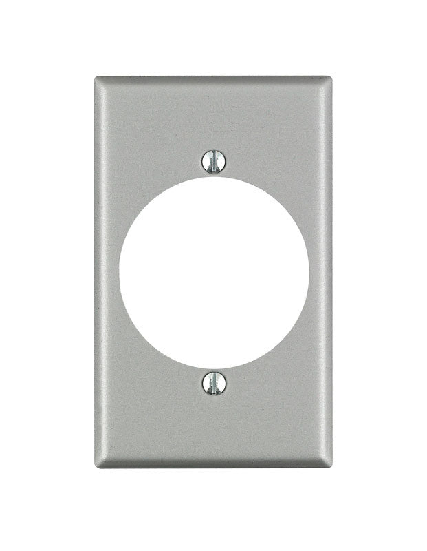 Leviton Silver 1 gang Aluminum Outlet Wall Plate 1 pk