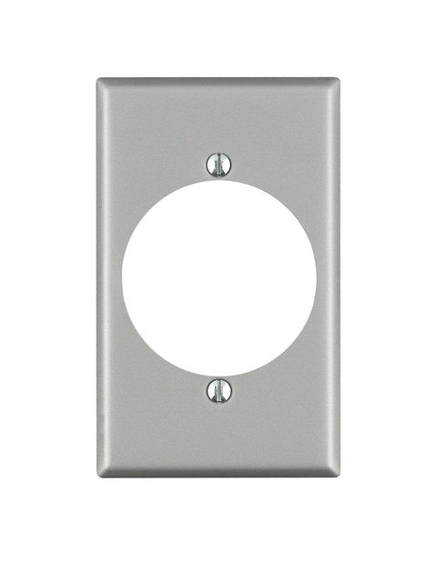 Leviton Silver 1 gang Aluminum Outlet Wall Plate 1 pk