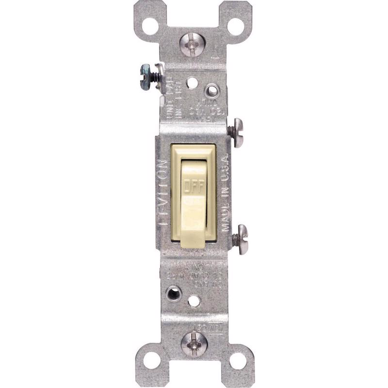 Leviton 15 amps Single Pole Toggle AC Quiet Switch Ivory 1 pk (Pack of 10)