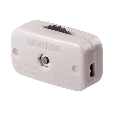 Leviton 6 amps Single Pole Feed Through Switch White 1 pk