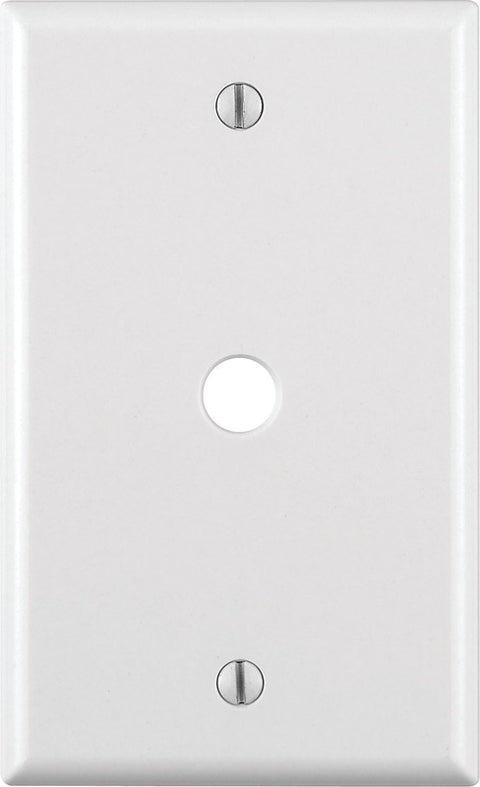 Leviton White 1 gang Thermoset Plastic Cable/Telco Wall Plate 1 pk (Pack of 25)