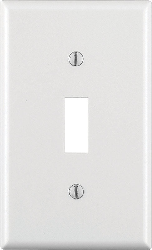 Leviton White 1 gang Thermoset Plastic Toggle Wall Plate 1 pk (Pack of 20)