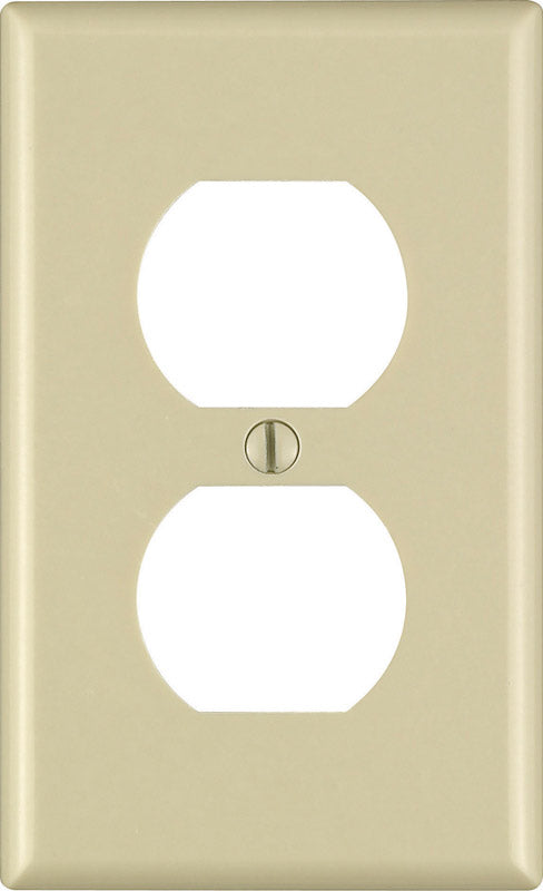 Leviton Ivory 1 gang Thermoset Plastic Duplex Wall Plate 1 pk (Pack of 20)