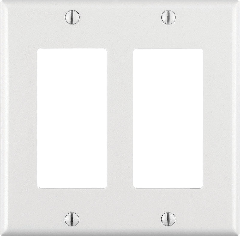 Leviton Decora White 2 gang Thermoset Plastic Decorator Wall Plate 1 pk (Pack of 25)