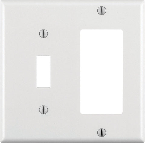 Leviton Decora White 2 gang Thermoset Plastic Decorator/Toggle Wall Plate 1 pk (Pack of 25)