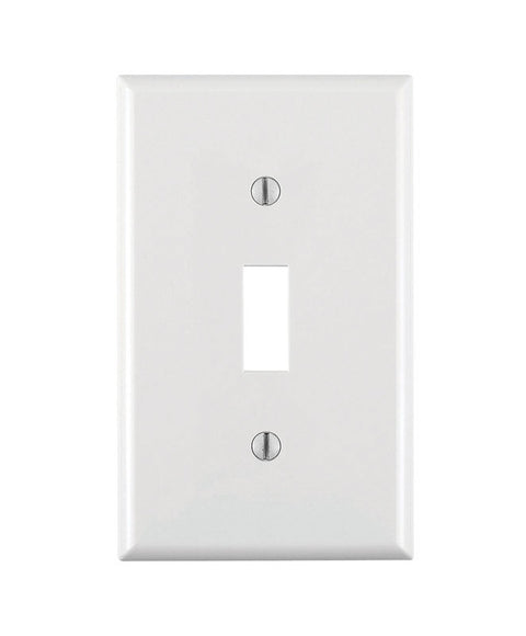 Leviton White 1 gang Thermoplastic Nylon Toggle Wall Plate 1 pk (Pack of 20)