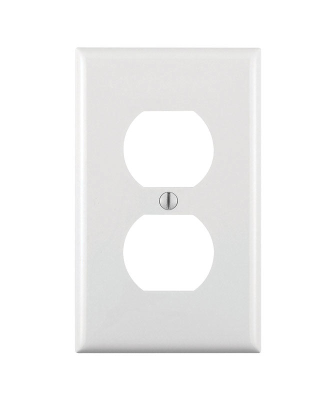 Leviton White 1 gang Thermoplastic Nylon Duplex Wall Plate 1 pk (Pack of 20)