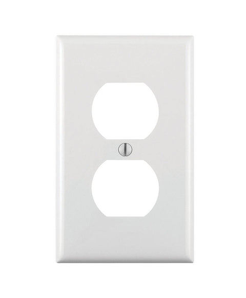 Leviton White 1 gang Thermoplastic Nylon Duplex Wall Plate 1 pk (Pack of 20)