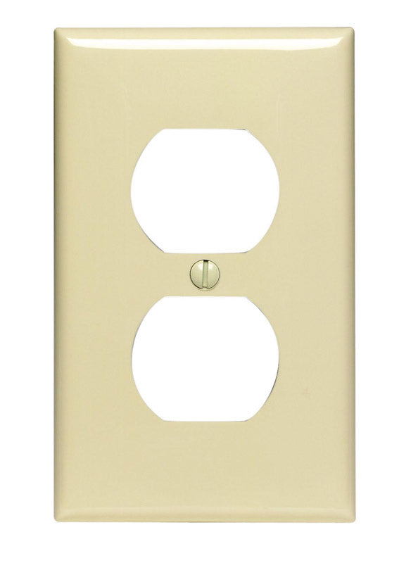 Leviton Ivory 1 gang Nylon Duplex Wall Plate 1 pk (Pack of 20)