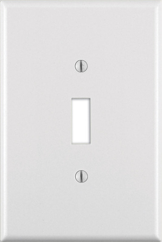 Leviton White 1 gang Thermoset Plastic Toggle Wall Plate 1 pk (Pack of 25)