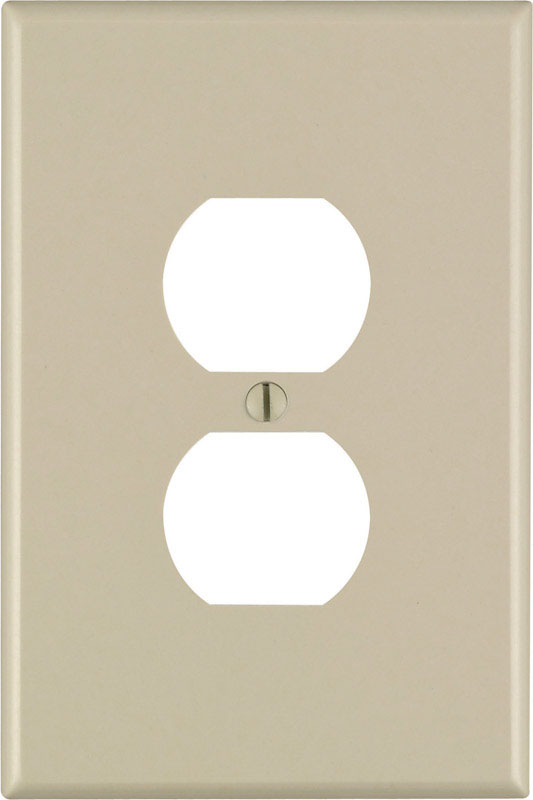 Leviton Ivory 1 gang Thermoset Plastic Duplex Wall Plate 1 pk (Pack of 25)