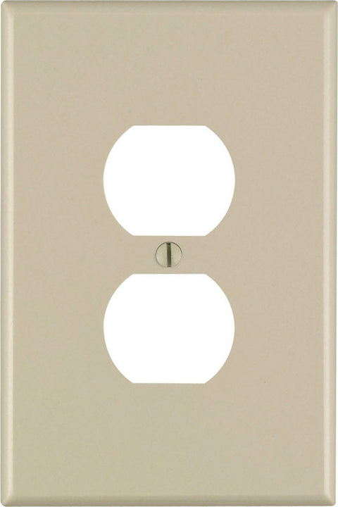 Leviton Ivory 1 gang Thermoset Plastic Duplex Wall Plate 1 pk (Pack of 25)