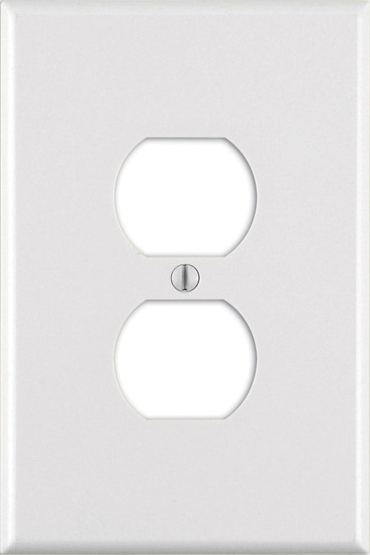 Leviton White 1 gang Thermoset Plastic Duplex Wall Plate 1 pk (Pack of 25)