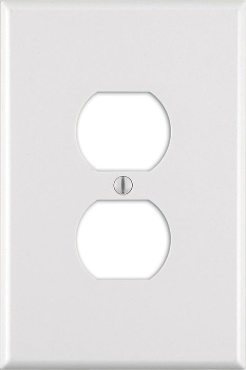 Leviton White 1 gang Thermoset Plastic Duplex Wall Plate 1 pk (Pack of 25)